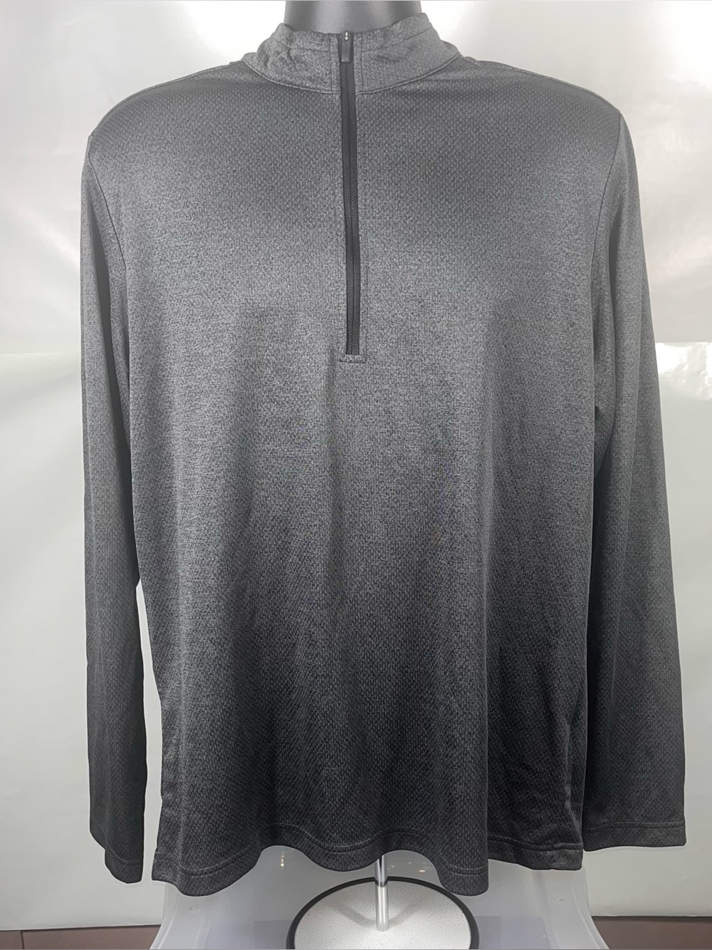 Adidas Men’s 1/4 Zip Pullover L Golf Sweatshirt Gray Stretch Performance NWT
